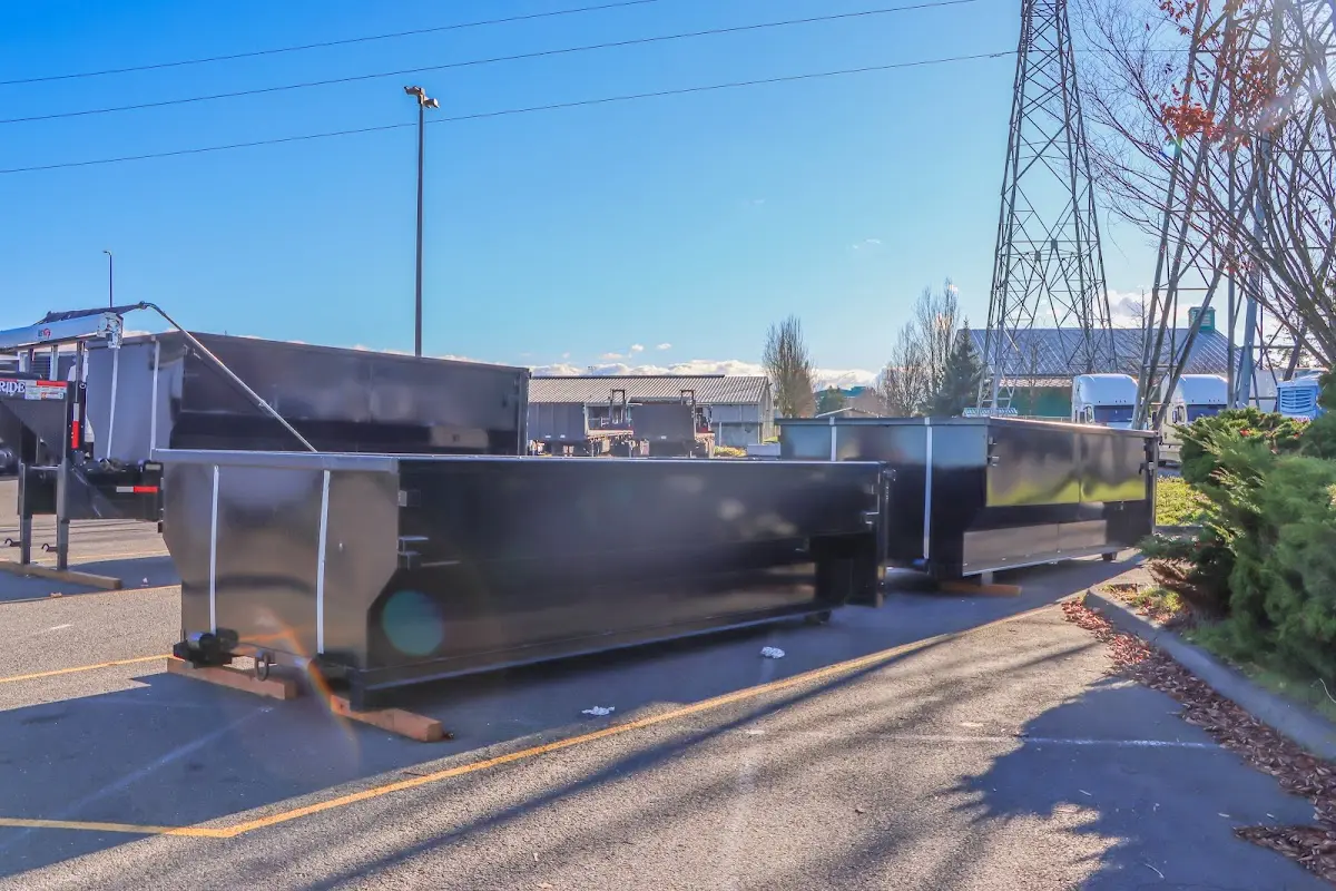 Roll-off dumpster ready for waste disposal at job site for Demolition Dumpster Rental in Shreveport